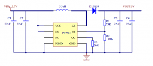 3V，3.3V，3.7V升壓6V，輸出1.5A的升壓IC-PL7501