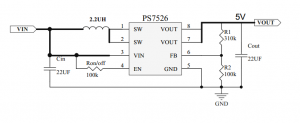 3.7V升壓5V2A，鋰電池升壓5V2.4A方案-PS7526