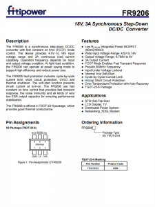 FR9206 SOT23-6 3A同步降壓芯片 DC-DC轉換器
