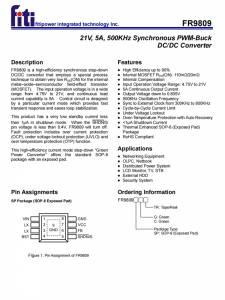 FR9809SPCTR SOP8 21V、5A、500KHz同步PWM-Buck DC/DC轉換器