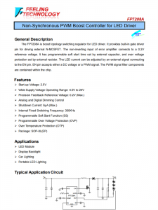 FP7208A 針對LED驅動程序的非同步PWM啟動控制器芯片