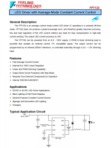 FP7122 具有平均模式恒定電流控制的LED驅動器芯片