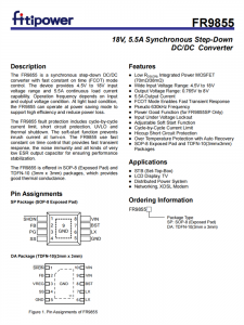 FR9855 5.5A同步降壓芯片 DC-DC轉換器 百盛電子代理商
