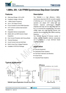 TMI3359  1.5MHz、30V、1.2A FPWM同步降壓型轉換器