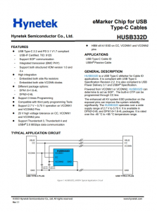 HUSB332D  用于USB的eMarker芯片 Type-C數據線