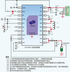 IU5186(支持快充協議，升降型1-4節鋰電池3A充電芯片-百盛新紀元